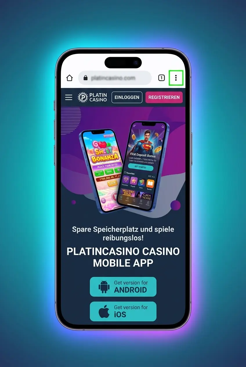 PlatinCasino PWA auf Android-Gerät installieren