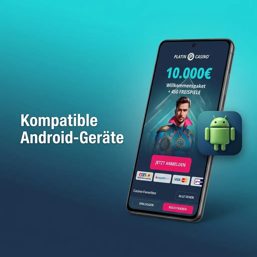 Kompatible Android-Geräte für PlatinCasino PWA