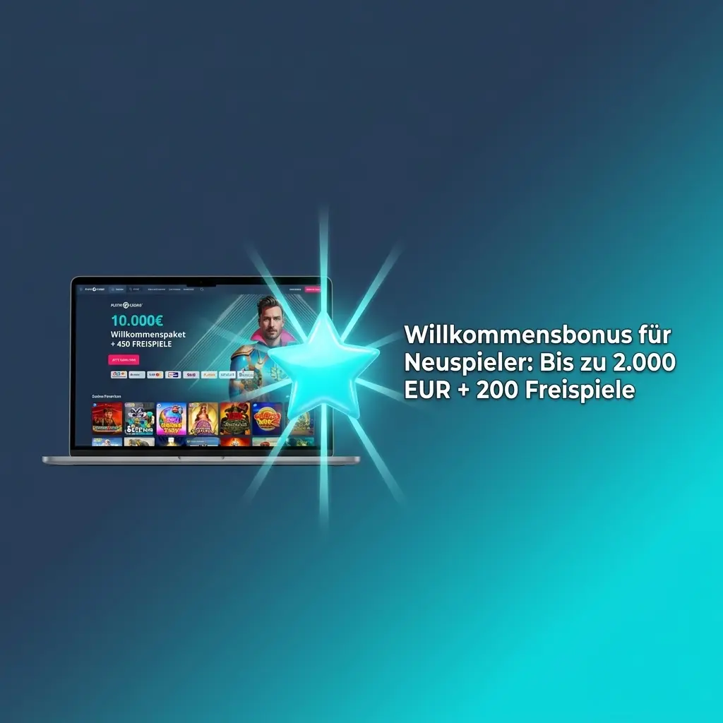 PlatinCasino Willkommensbonus bis zu 2.000 EUR und 200 Freispiele