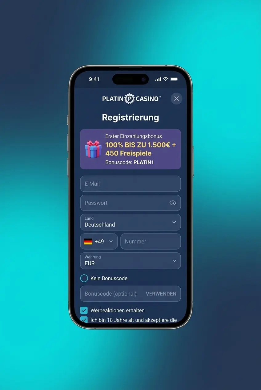 Schritte zum Starten von Casino-Spielen bei PlatinCasino
